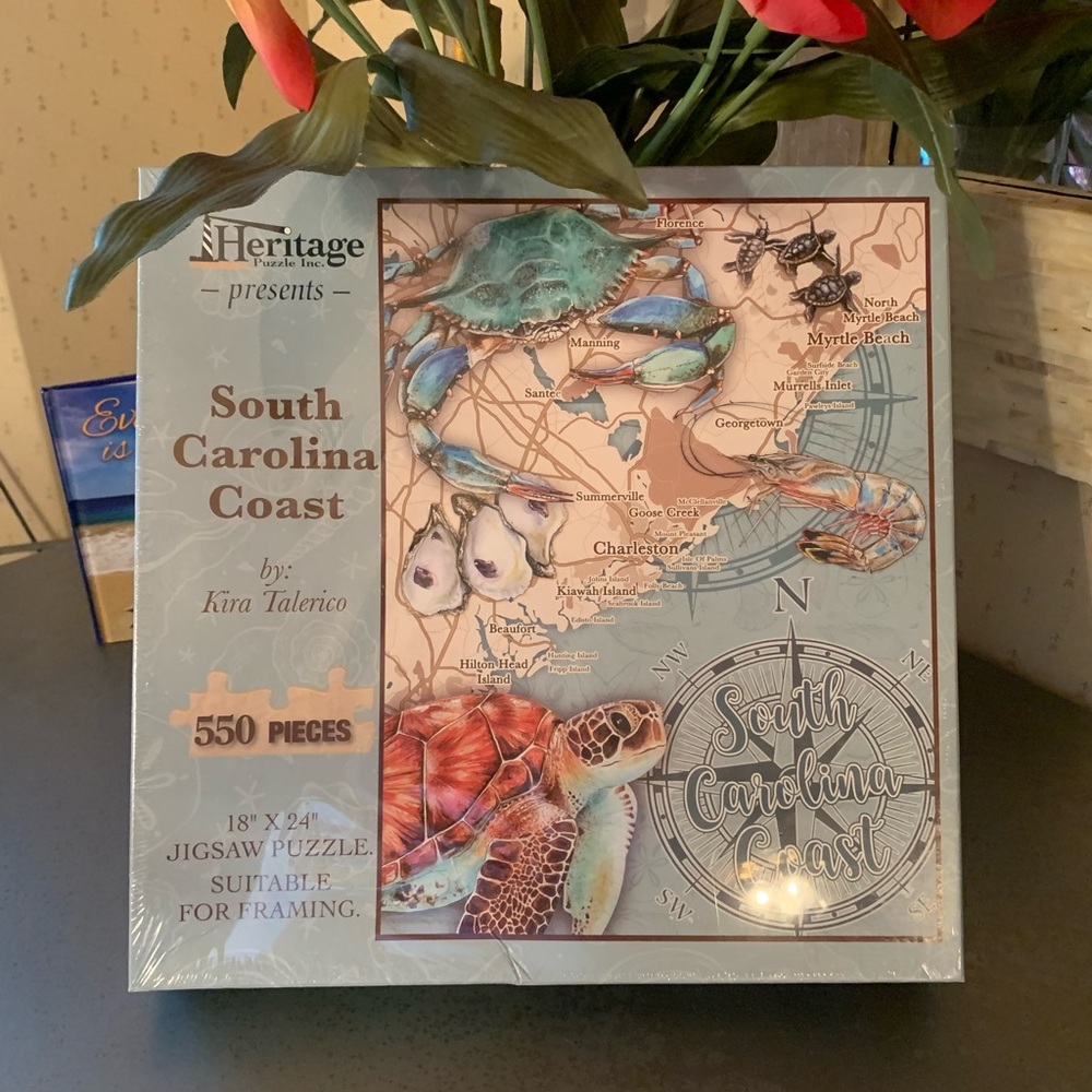 Heritage, NEW WITH TAGS, NEVER OPENED, SOURH CAROLINA COAST, 550 piece puzzle.